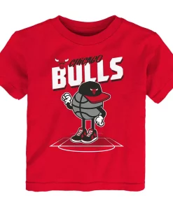 Toddler Red Chicago Bulls Mr. Dribble T-Shirt