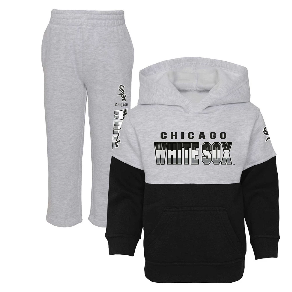 Toddler Black/Heather Gray Chicago White Sox Two-Piece Playmaker Set 2 Toddler Black/Heather Gray Chicago White Sox Two-Piece Playmaker Set - Image 2