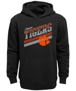Youth Black Clemson Tigers Love of the Game Pullover Hoodie