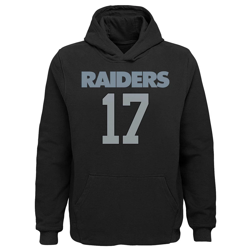 Youth Davante Adams Black Las Vegas Raiders Mainliner Player Name & Number Pullover Hoodie 3 Youth Davante Adams Black Las Vegas Raiders Mainliner Player Name & Number Pullover Hoodie - Image 3