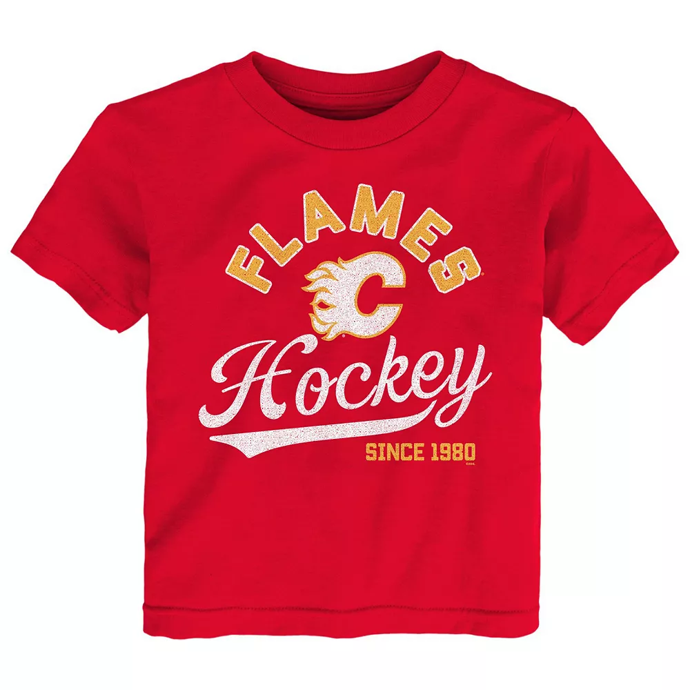 Toddler Red Calgary Flames Take the Lead T-Shirt 1 Toddler Red Calgary Flames Take the Lead T-Shirt