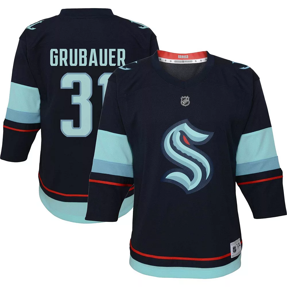 Toddler Philipp Grubauer Deep Sea Blue Seattle Kraken Home Replica Player Jersey 1 Toddler Philipp Grubauer Deep Sea Blue Seattle Kraken Home Replica Player Jersey