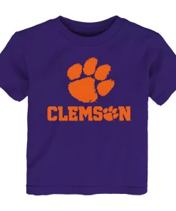 Toddler Purple Clemson Tigers Team Lockup T-Shirt