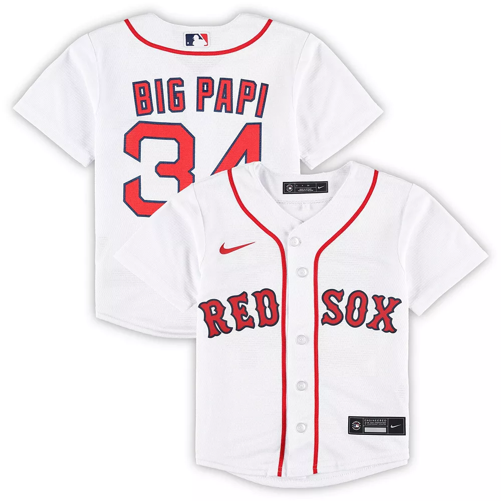 Toddler David Ortiz White Boston Red Sox 2022 Hall of Fame Team Replica Player Jersey 1 Toddler David Ortiz White Boston Red Sox 2022 Hall of Fame Team Replica Player Jersey
