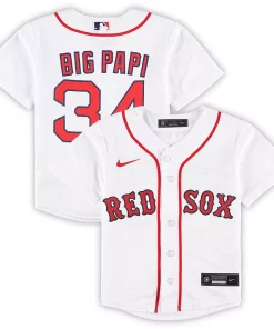 Alternative view of Toddler David Ortiz White Boston Red Sox 2022 Hall of Fame Team Replica Player Jersey