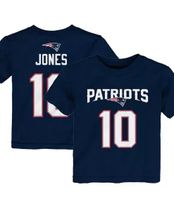 Toddler Mac Jones Navy New England Patriots Mainliner Player Name & Number T-Shirt -MLB Shop 6156482 ALT