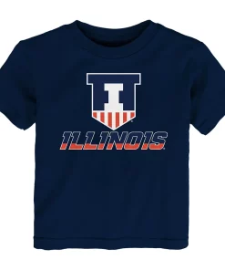 Toddler Navy Illinois Fighting Illini Team Lockup T-Shirt