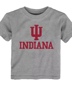 Toddler Heather Gray Indiana Hoosiers Team Lockup T-Shirt