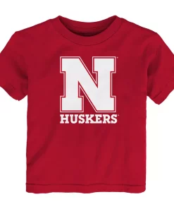 Toddler Scarlet Nebraska Huskers Team Lockup T-Shirt