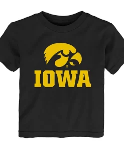 Toddler Black Iowa Hawkeyes Team Lockup T-Shirt