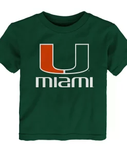 Toddler Green Miami Hurricanes Team Lockup T-Shirt