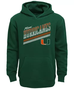 Youth Green Miami Hurricanes Love of the Game Pullover Hoodie