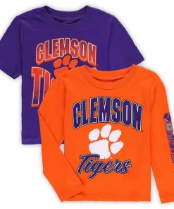Preschool Orange/Purple Clemson Tigers Game Day T-Shirt Combo Pack