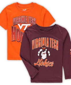 Preschool Maroon/Orange Virginia Tech Hokies Game Day T-Shirt Combo Pack