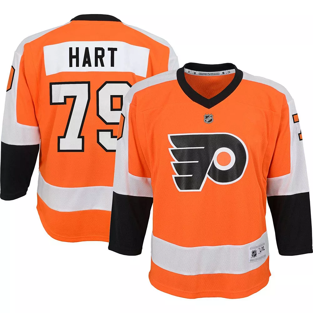 Youth Carter Hart Orange Philadelphia Flyers Home Replica Player Jersey 1 Youth Carter Hart Orange Philadelphia Flyers Home Replica Player Jersey