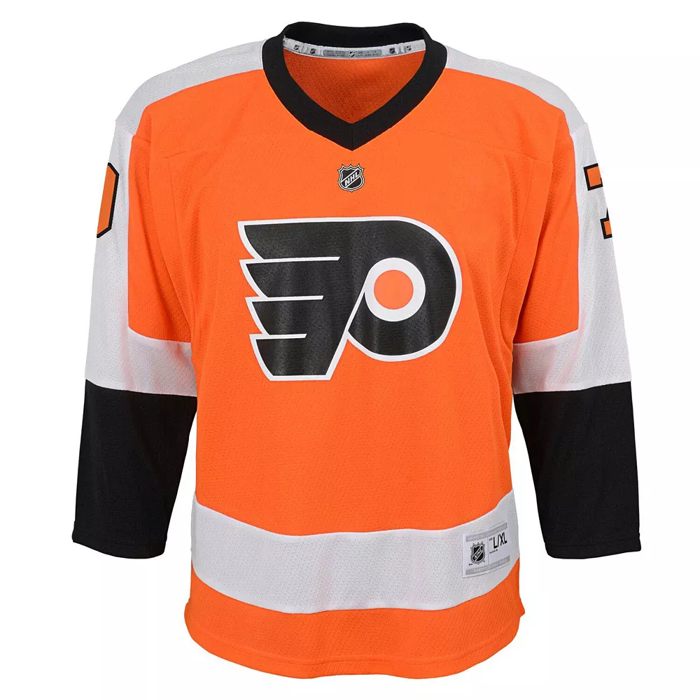 Youth Carter Hart Orange Philadelphia Flyers Home Replica Player Jersey 3 Youth Carter Hart Orange Philadelphia Flyers Home Replica Player Jersey - Image 3