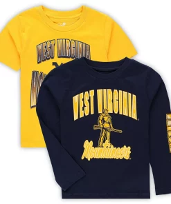 Preschool Navy/Gold West Virginia Mountaineers Game Day T-Shirt Combo Pack