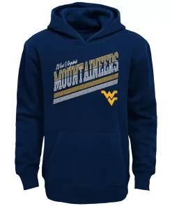Youth Navy West Virginia Mountaineers Love of the Game Pullover Hoodie