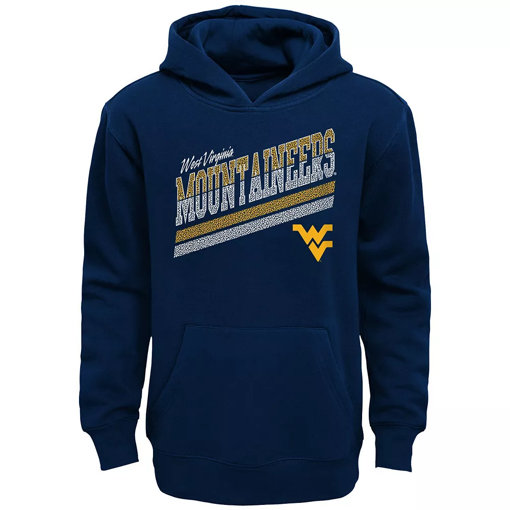 Youth Navy West Virginia Mountaineers Love of the Game Pullover Hoodie 1 Youth Navy West Virginia Mountaineers Love of the Game Pullover Hoodie