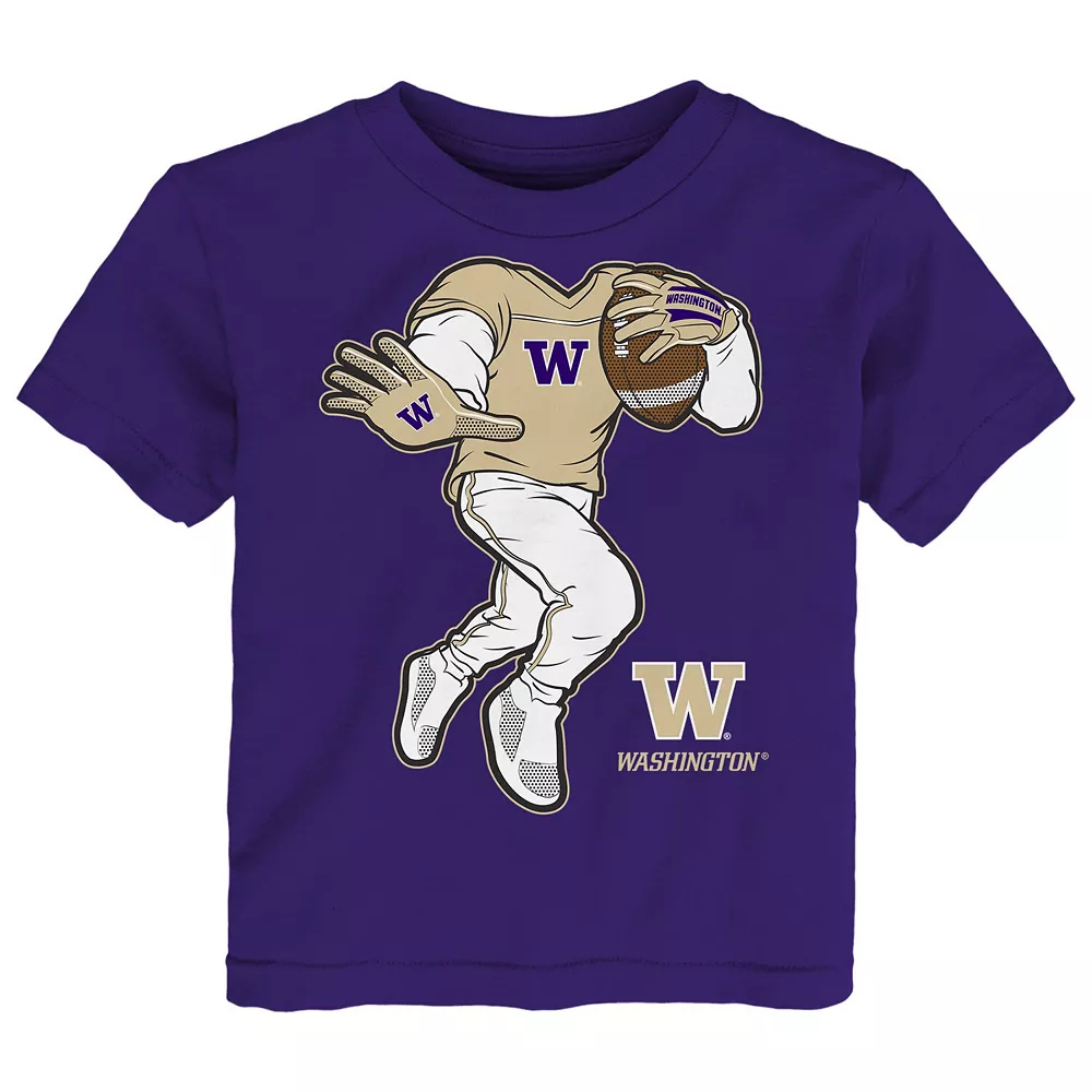 Toddler Purple Washington Huskies Stiff Arm T-Shirt 1 Toddler Purple Washington Huskies Stiff Arm T-Shirt