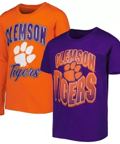 Youth Orange/Purple Clemson Tigers Game Day T-Shirt Combo Pack