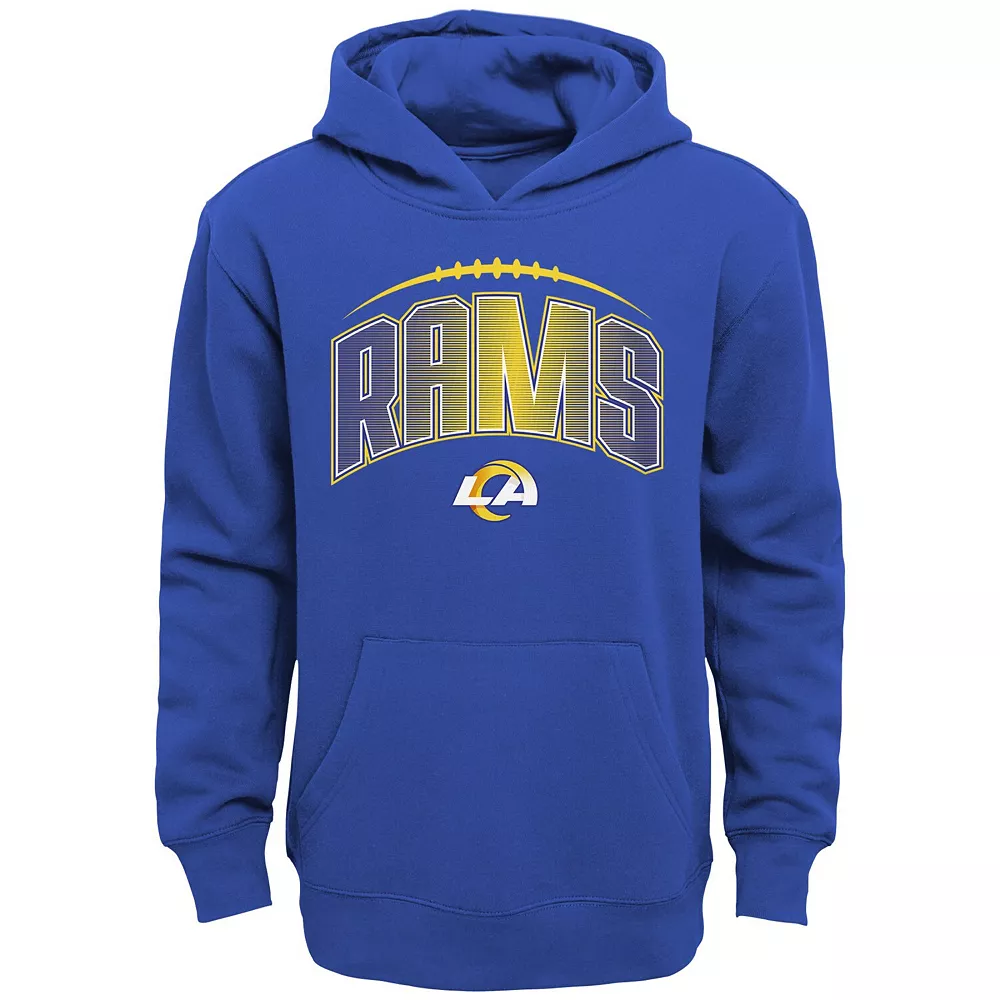 Toddler Royal/Heather Gray Los Angeles Rams Double-Up Pullover Hoodie & Pants Set 3 Toddler Royal/Heather Gray Los Angeles Rams Double-Up Pullover Hoodie & Pants Set - Image 3