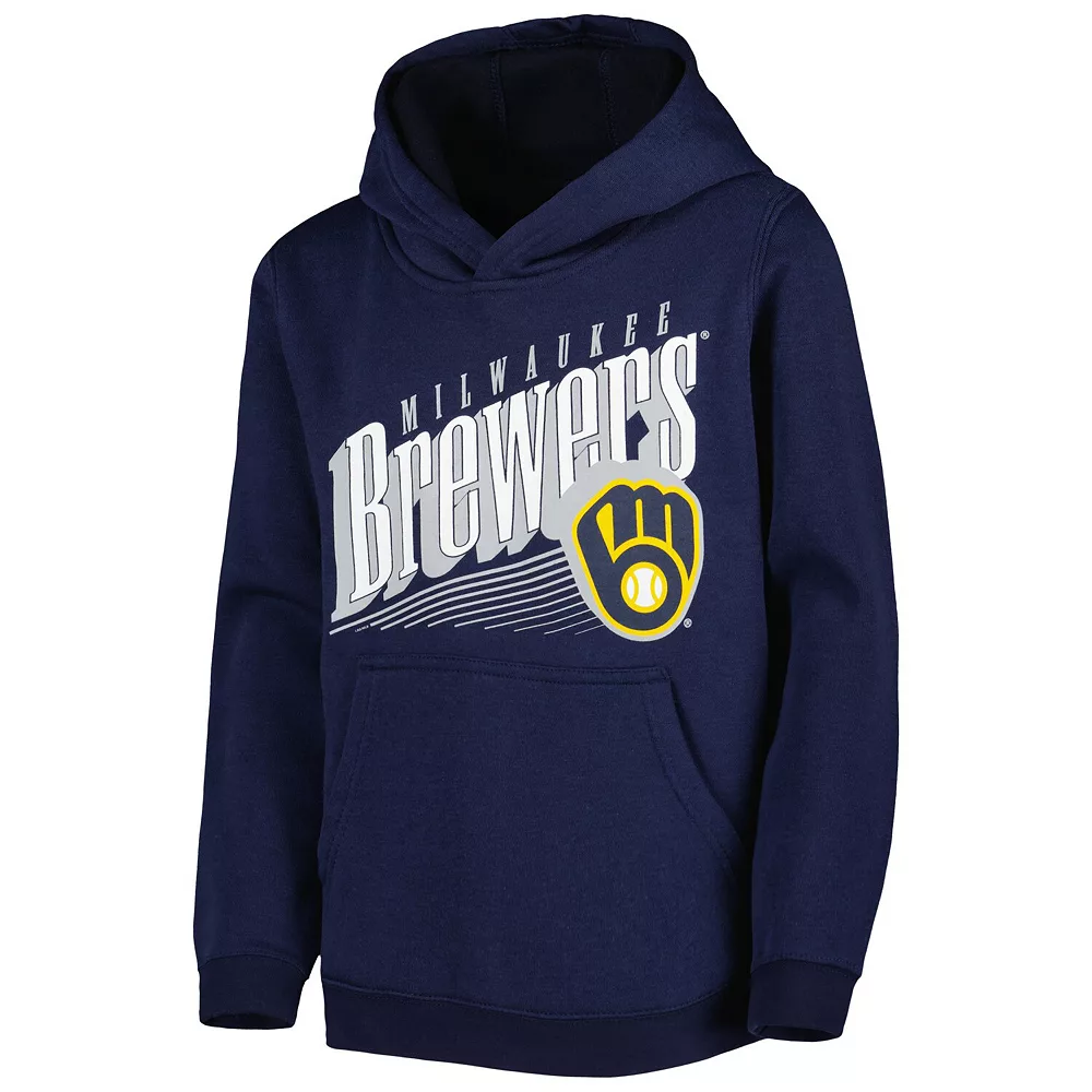 Youth Navy Milwaukee Brewers Winning Streak Pullover Hoodie 3 Youth Navy Milwaukee Brewers Winning Streak Pullover Hoodie - Image 3