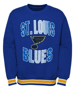 Youth Blue St. Louis Blues Classic Blueliner Pullover Sweatshirt -MLB Shop 6158507 ALT2