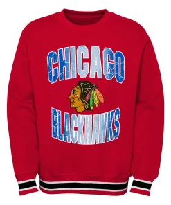 Youth Red Chicago Blackhawks Classic Blueliner Pullover Sweatshirt 5 Youth Red Chicago Blackhawks Classic Blueliner Pullover Sweatshirt -MLB Shop 6158515 ALT2