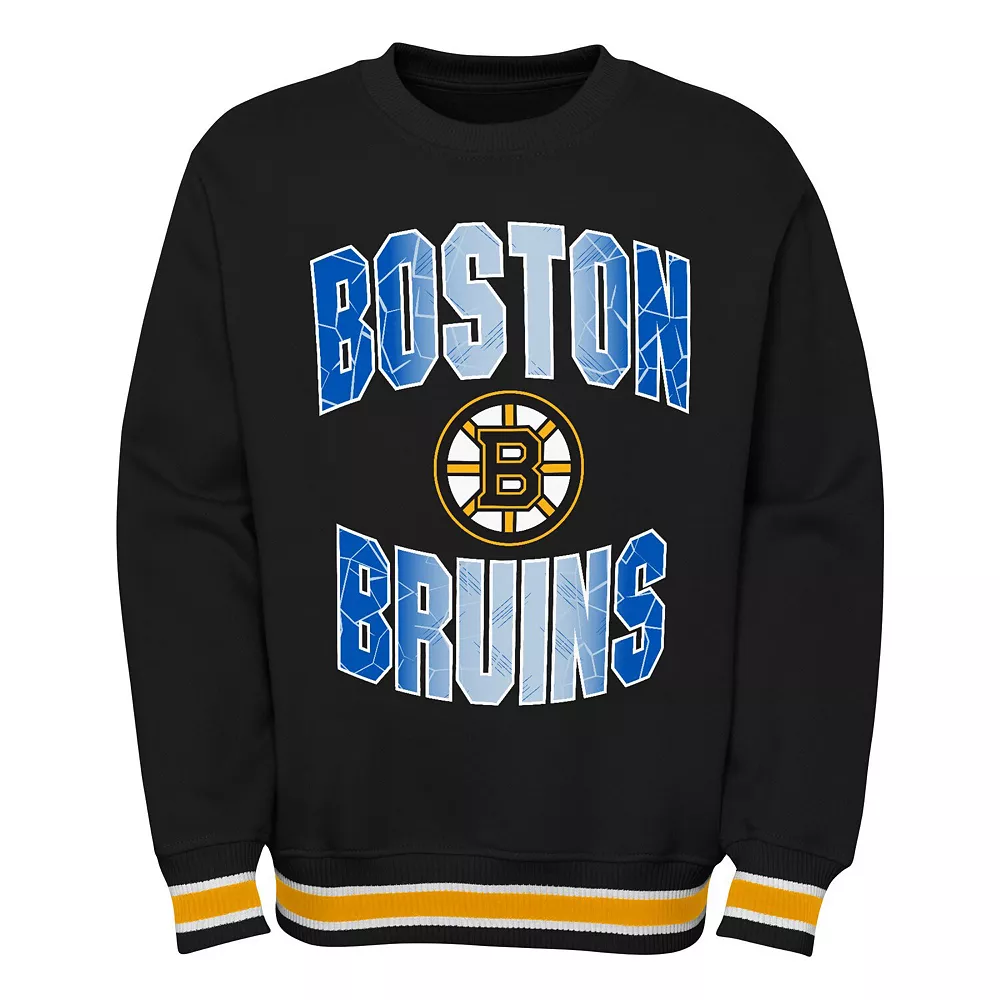 Youth Black Boston Bruins Classic Blueliner Pullover Sweatshirt 3 Youth Black Boston Bruins Classic Blueliner Pullover Sweatshirt - Image 3
