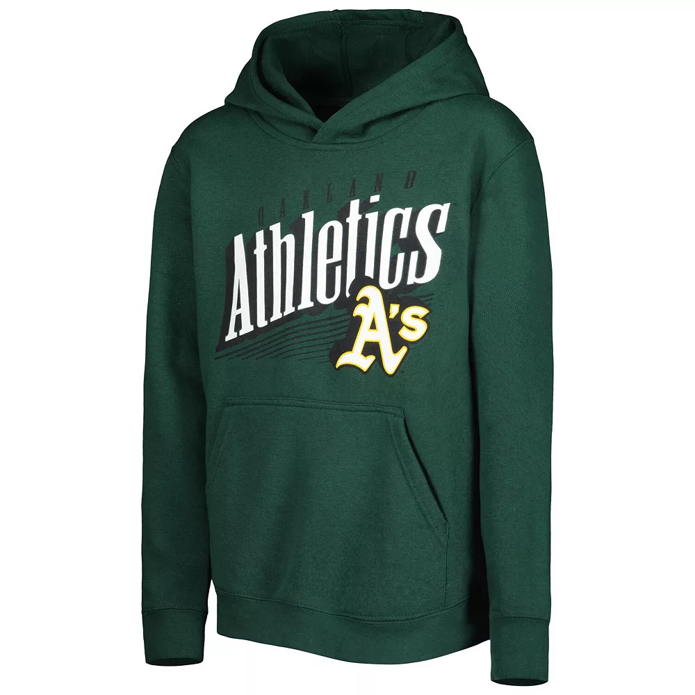 Youth Green Oakland Athletics Winning Streak Pullover Hoodie 3 Youth Green Oakland Athletics Winning Streak Pullover Hoodie - Image 3