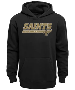 Youth Black New Orleans Saints Take the Lead Pullover Hoodie