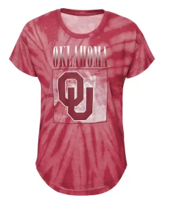 Girls Youth Crimson Oklahoma Sooners In the Band Tie-Dye T-Shirt