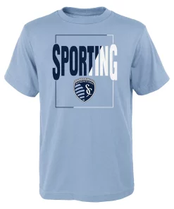 Youth Sky Blue Sporting Kansas City Coin Toss T-Shirt