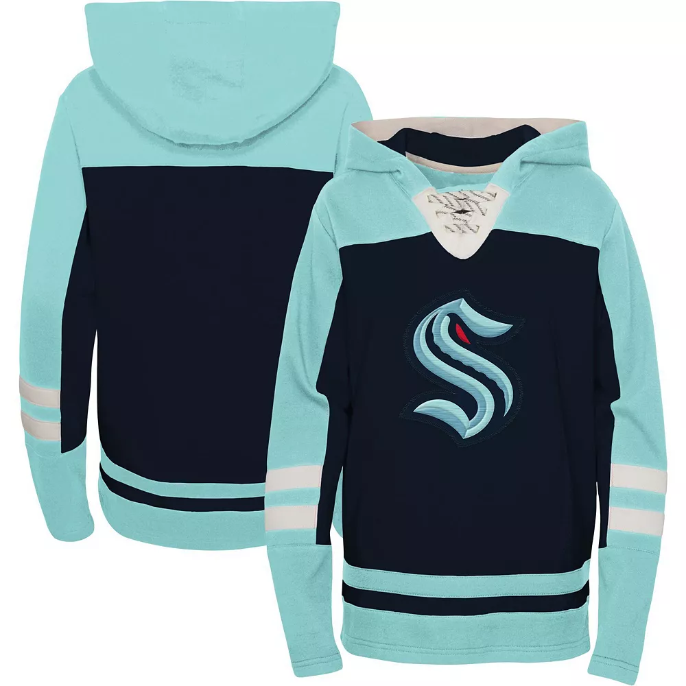 Youth Deep Sea Blue Seattle Kraken Ageless Revisited Home Lace-Up Pullover Hoodie 1 Youth Deep Sea Blue Seattle Kraken Ageless Revisited Home Lace-Up Pullover Hoodie