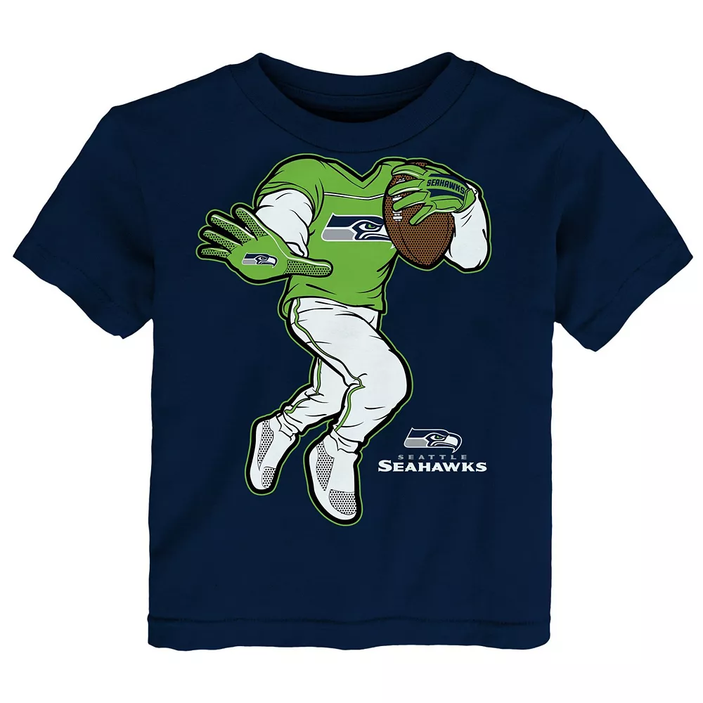 Toddler College Navy Seattle Seahawks Stiff Arm T-Shirt 1 Toddler College Navy Seattle Seahawks Stiff Arm T-Shirt