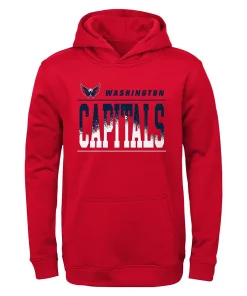 Youth Red Washington Capitals Play-By-Play Performance Pullover Hoodie