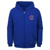 Youth Royal Chicago Cubs Logo Full-Zip Hoodie