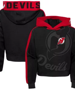 Alternative view of Girls Youth Red New Jersey Devils Record Setter Pullover Hoodie