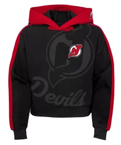 Girls Youth Red New Jersey Devils Record Setter Pullover Hoodie -MLB Shop 6162426 ALT2