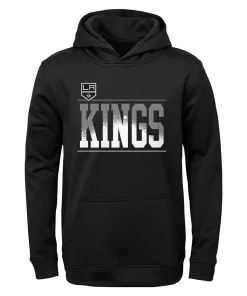 Youth Black Los Angeles Kings Play-By-Play Performance Pullover Hoodie