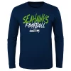 Youth College Navy Seattle Seahawks Wildcat Long Sleeve T-Shirt