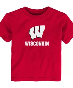 Toddler Red Wisconsin Badgers Team Lockup T-Shirt