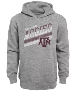 Youth Heathered Gray Texas A&M Aggies Love of the Game Pullover Hoodie