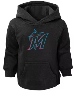 Toddler Black Miami Marlins Primary Logo Pullover Hoodie