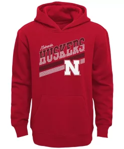 Youth Scarlet Nebraska Huskers Love of the Game Pullover Hoodie