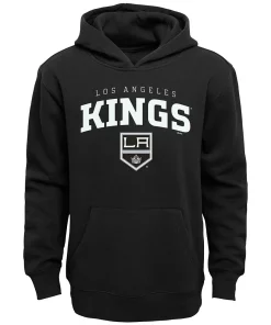 Youth Black Los Angeles Kings Team Lock Up Pullover Hoodie