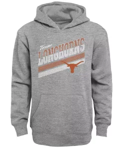 Youth Heathered Gray Texas Longhorns Love of the Game Pullover Hoodie