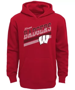 Youth Red Wisconsin Badgers Love of the Game Pullover Hoodie