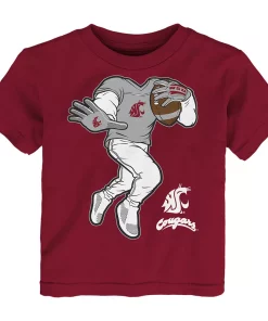 Toddler Crimson Washington State Cougars Stiff Arm T-Shirt